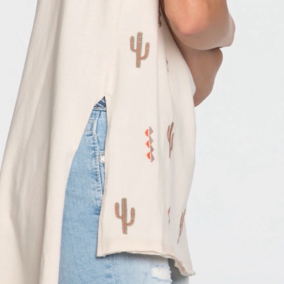 Miss Me Cactus print western long tank top medium - Picture 2 of 4